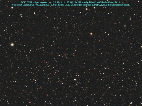 NGC 6837 - ein offener Sternhaufen im Adler (Aquila)