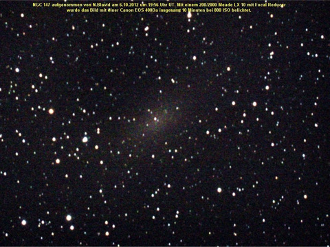NGC 147 - Zwerggalaxie in der Kassiopeia (Cassiopeia)