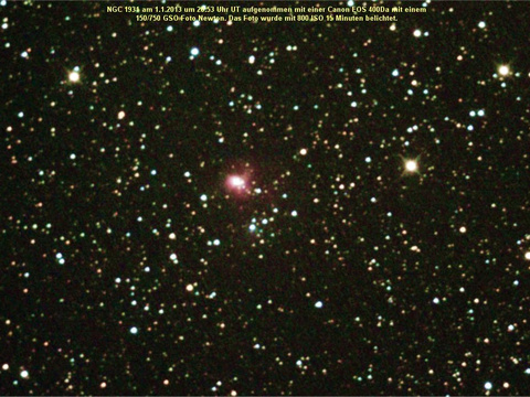 NGC 1931 - ein Emissionsnebel und offener Sternhaufen im Fuhrmann (Auriga)