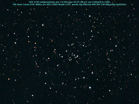 NGC 6793 - ein offener Sternhaufen im Füchschen (Vulpecula)