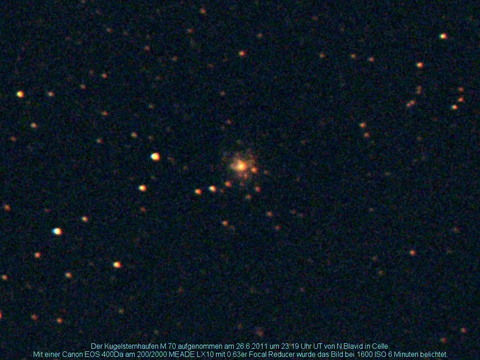 Messier 70 - Kugelsternhaufen im Schützen (Sagittarius)