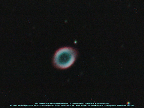 Messier 57 - der Ringnebel in der Leier (Lyra)
