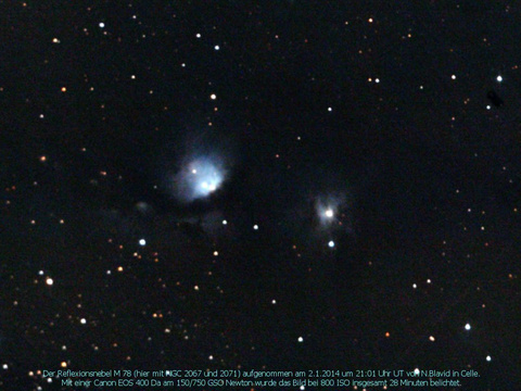 Messier 78 - Reflexionsnebel im Orion