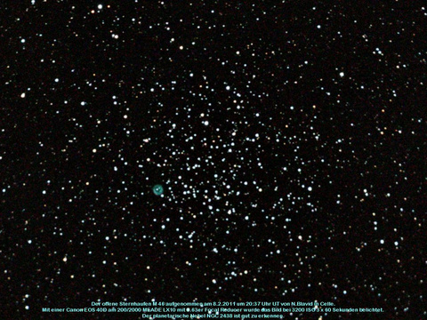 Messier 46 - offener Sternhaufen im Achterdeck (Puppis)