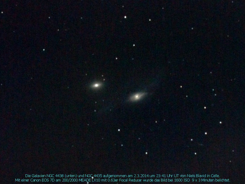 NGC 4438 - Lenticulargalaxie in der Jungfrau (Virgo)