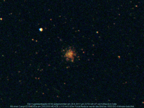 Messier 69 - Kugelsternhaufen im Schützen (Sagittarius)