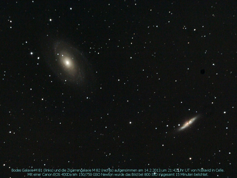 Messier 82 - die Zigarrengalaxie in der Großen Bärin (Ursa Major)