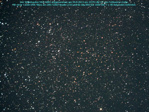 NGC 6883 - ein offener Sternhaufen im Schwan (Cygnus)