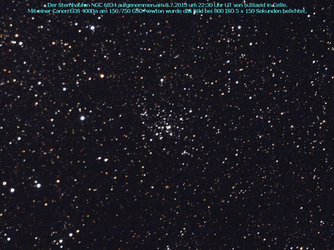 NGC 6834 - ein offener Sternhaufen im Schwan (Cygnus)