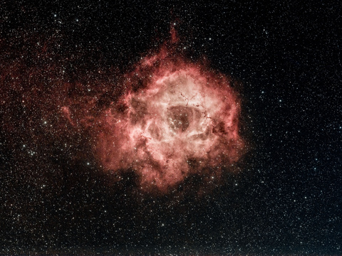 NGC 2237 — Der Rosettennebel, NGC 2237, 12x5 min belichtet, IDAS NB1, Canon EOS 6DII Astro, 80/480 Refraktor, es ist schon interessant, meine beiden Aufnahmen von diesem Objekt zu vergleichen, diesmal war der Himmel wirklich klar. Matthias im März 2024