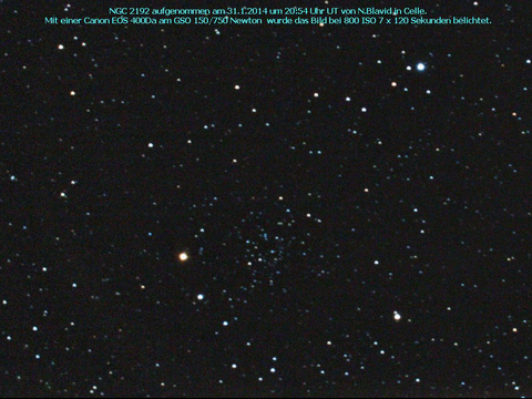 NGC 2192 - ein offener Sternhaufen im Fuhrmann (Auriga)