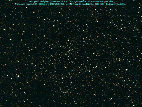 NGC 6631 - ein offener Sternhaufen im Schild (Scutum)