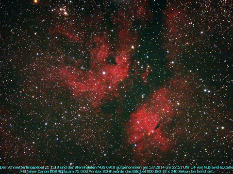 Der Schmetterlingsnebel - ein Emissionsnebel im Schwan (Cygnus)