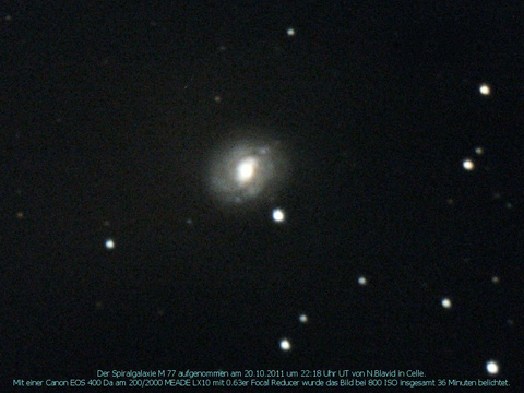 Messier 77 - Spiralgalaxie im Walfisch (Cetus)