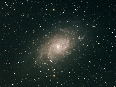 M33 — noch mal M33, diesmal am 29.11., 40 x 240 Sekunden bei 800 ISO, Pentax 75/500, Canon Eos 40 Da.