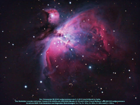 Messier 42/43 - der Orionnebel im Orion