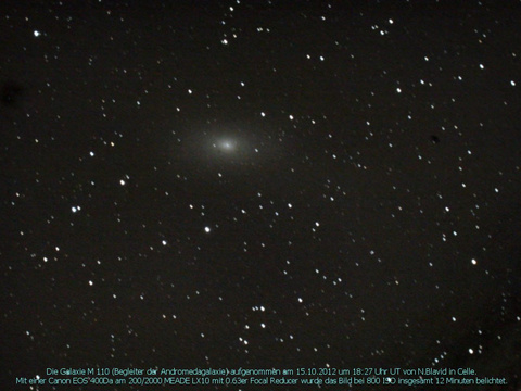 Messier 110 - elliptische Galaxie in der Andromeda