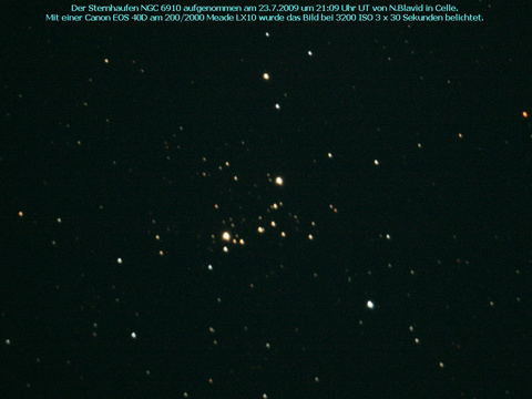 NGC 6910 - ein offener Sternhaufen im Schwan (Cygnus)