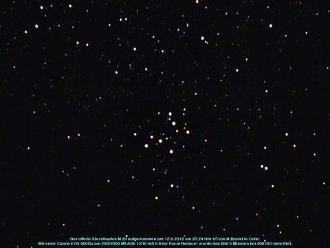 Messier 29 - offener Sternhaufen im Schwan (Cygnus)