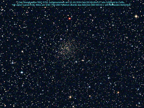 NGC 6791 - ein offener Sternhaufen in der Leier (Lyra)