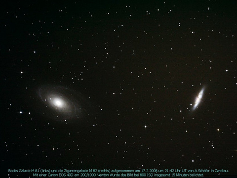 Messier 82 - die Zigarrengalaxie in der Großen Bärin (Ursa Major)