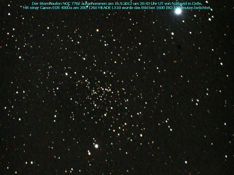 NGC 7762 - ein offener Sternhaufen im Cepheus
