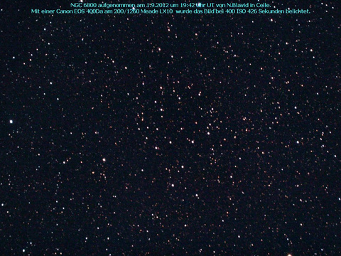 NGC 6800 - ein offener Sternhaufen im Füchschen (Vulpecula)