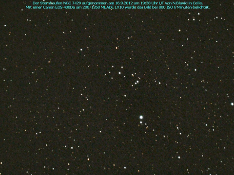 NGC 7429 - ein offener Sternhaufen im Cepheus
