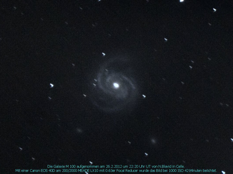 Messier 100 - Spiralgalaxie im Haar der Berenike (Coma Berenices)