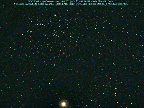 NGC 6664 - ein offener Sternhaufen im Schild (Scutum)