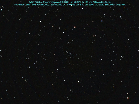 NGC 2269 - ein offener Sternhaufen im Einhorn (Monoceros)