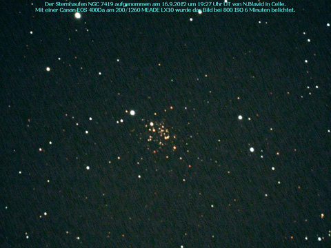 NGC 7419 - ein offener Sternhaufen im Cepheus