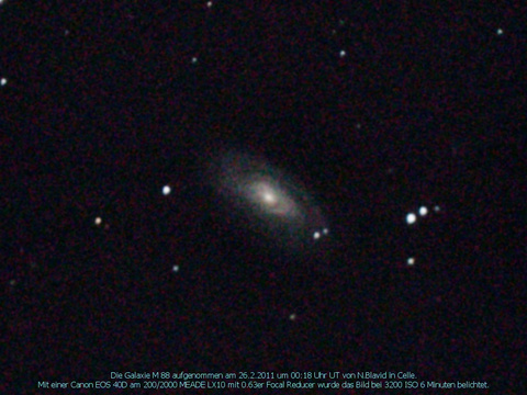 Messier 88 - Spiralgalaxie in der Haar der Berenike (Coma Berenices)