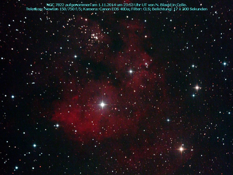 Der Blasennebel - ein Emissionsnebel in der Cassiopeia