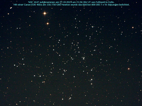 NGC 1647 - ein offener Sternhaufen im Stier (Taurus)