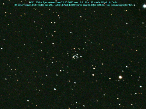 NGC 1220 - ein offener Sternhaufen im Perseus