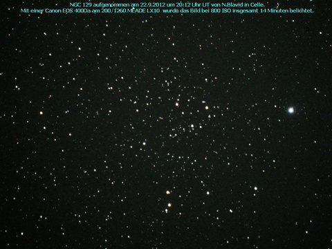 NGC 129 - ein offener Sternhaufen in der Cassiopeia