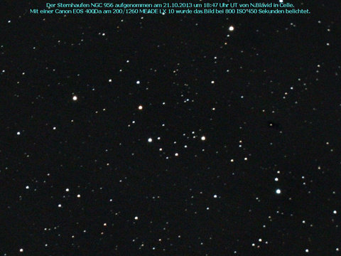 NGC 956 - ein offener Sternhaufen in der Andromeda