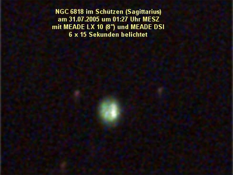 NGC 6818 - ein planetarischer Nebel (kleines Juwel) im Schützen (Sagittarius)