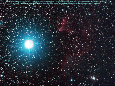 IC 63 - ein Emissions- und Reflexionsnebel in der Cassiopeia