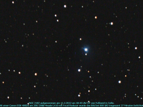 NGC 2182 - ein Reflexionsnebel im Einhorn (Monoceros)