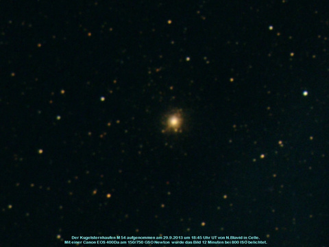 Messier 54 - Kugelsternhaufen im Schützen (Sagittarius)