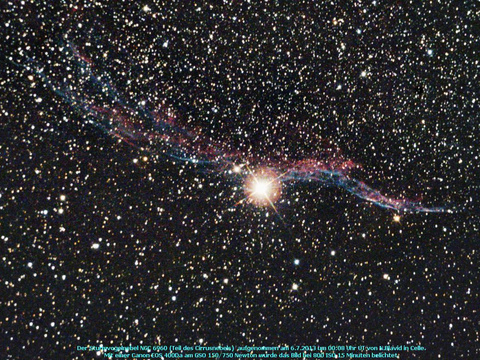 Der Cirrusnebel - ein Supernovaüberrest im Schwan (Cygnus)