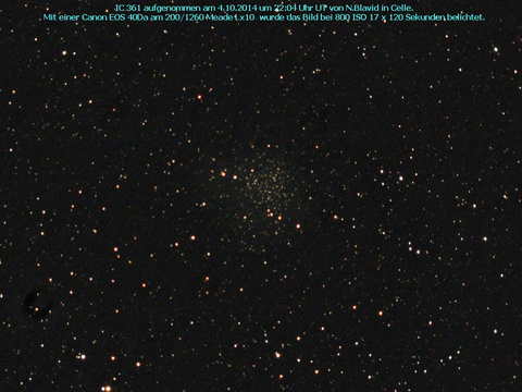 IC 361 - ein offener Sternhaufen in der Giraffe (Camelopardalis)