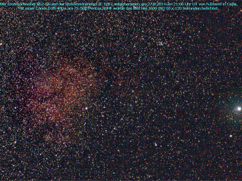 SH2-55 - ein Emissionsnebel im Schild (Scutum)
