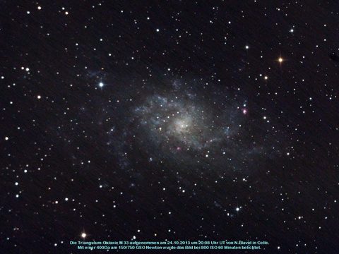 Messier 33 - die Triangulum-Galaxie im Dreieck (Triangulum)