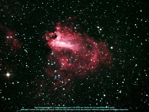 Messier 17 - der Omeganebel im Schützen (Sagittarius)