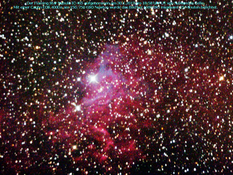 Der Flaming Star Nebula - ein Emissions-/Reflexionsnebel im Fuhrmann (Auriga)