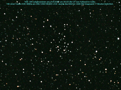 NGC 189 - ein offener Sternhaufen in der Cassiopeia