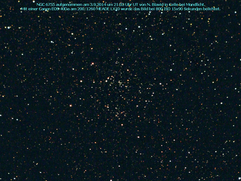 NGC 6755 - ein offener Sternhaufen im Adler (Aquila)